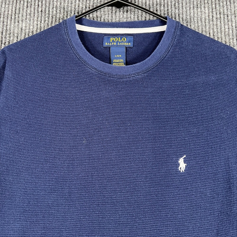 Polo Ralph Lauren Sweater Shirt Mens XL Extra Large Blue Long Sleeve Casual